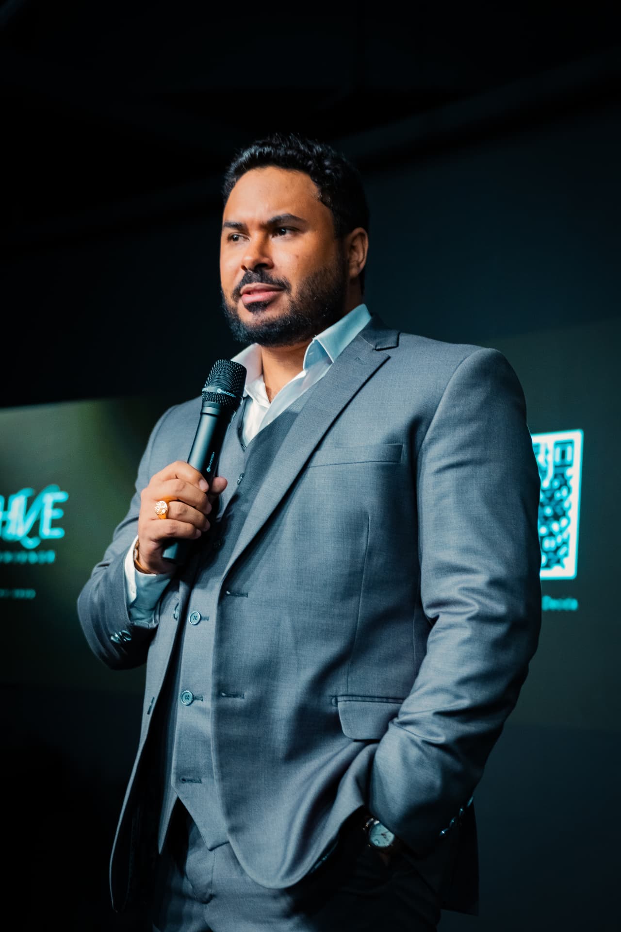 Ronny Carlos durante uma palestra